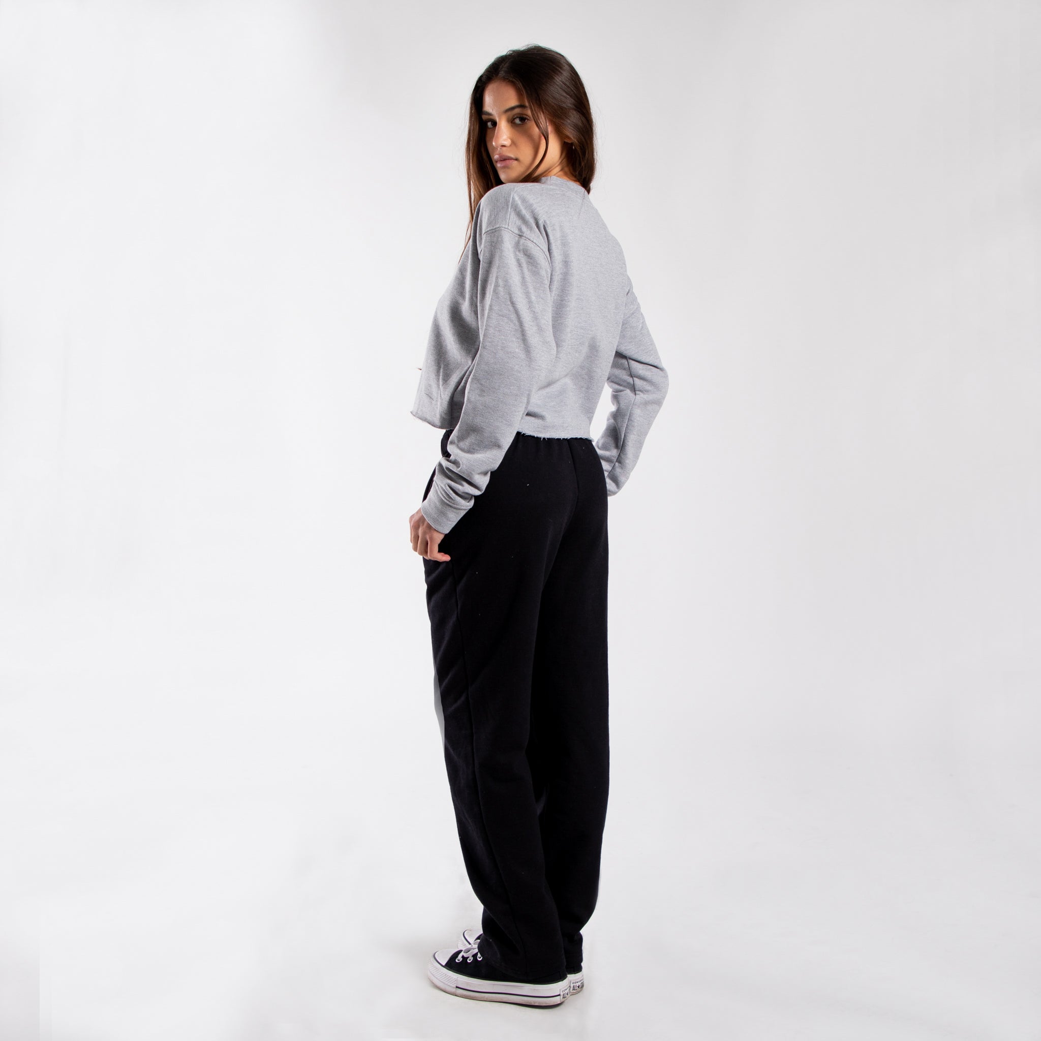 6035 - CLOSEOUT Women's Cropped Fleece Crew Neck Sweatshirt